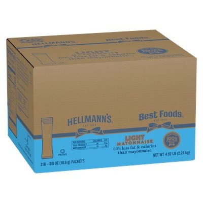 Hellmann's® Light Mayonnaise Stick Pack 210 x 0.38 oz - Hellmann's® Light Mayonnaise Stick Pack (210 x 0.38 oz) brings out the flavor of quality meat and produce.